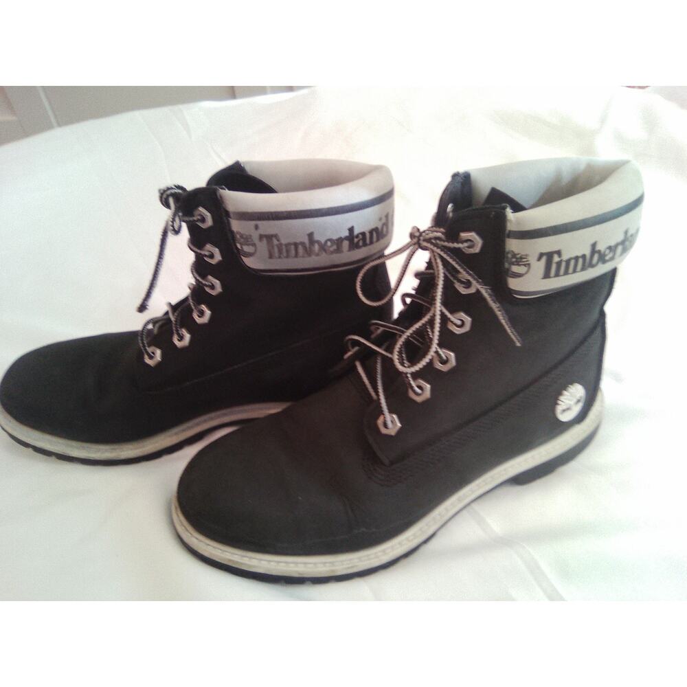 Women's Timberland Black Winter / Work Boots – Classic Padded Collar Style - Picture 13 of 13